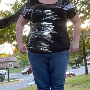 Cotton Sequined Top